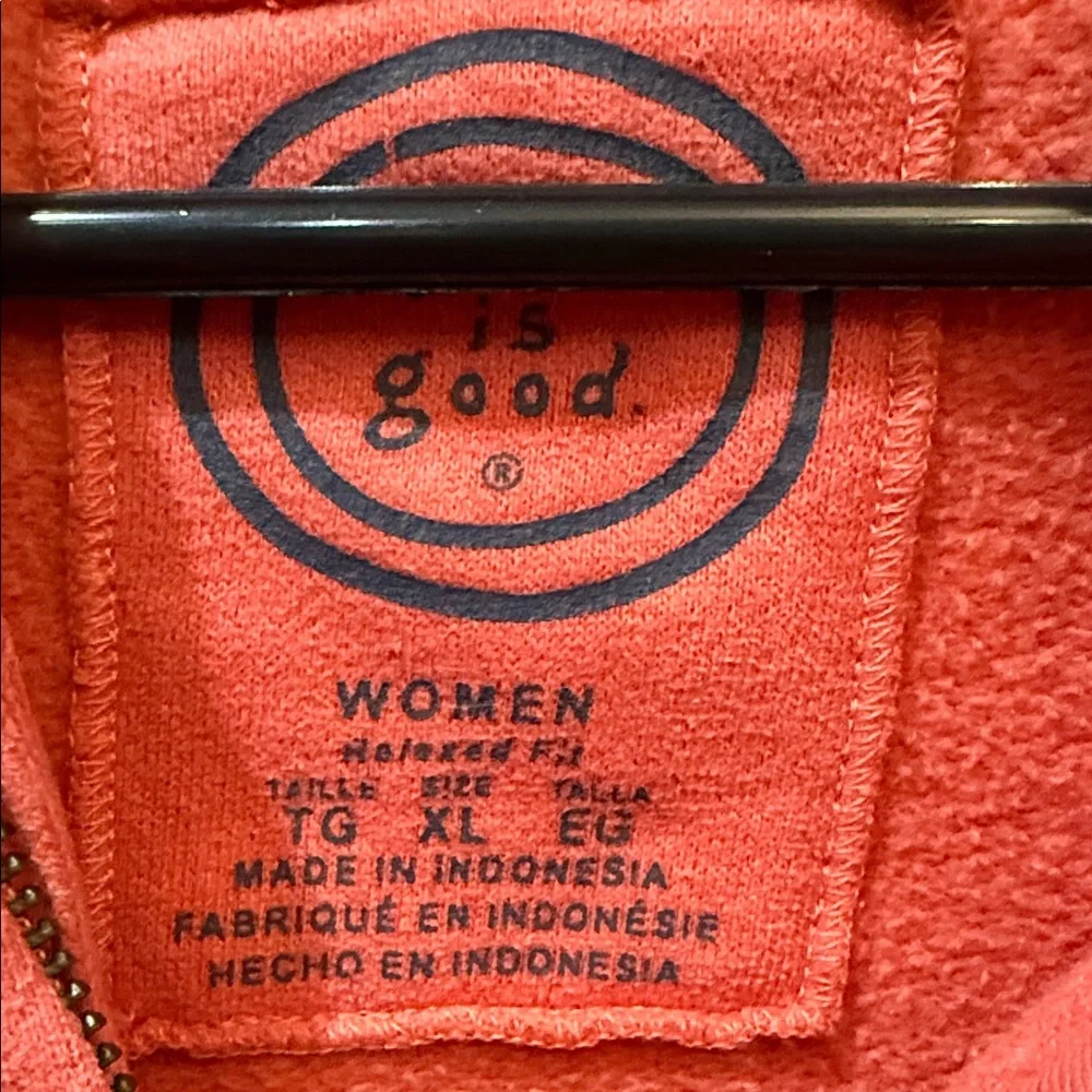 Life Is Good  Coral Zip-Up Hoodie - Picture 2 of 6